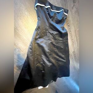 Black strapless dress